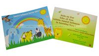Zoo animals themed 1st birthday invitation