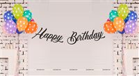 Black Happy Birthday Banner