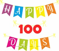 Happy 100 Days Banner