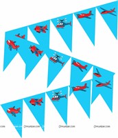 Aeroplane Theme Triangle Bunting (10 ft )