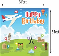 Around the World - Travel/Holiday  Theme Backdrop Kit