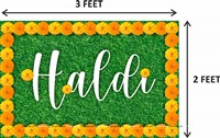 Haldi Foil Kit with Backdrop (Gold )