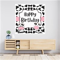 Farm Theme Backdrop With Cow Backdrop Black, Pack of 1