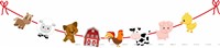 Farm Birthday Letter Bunting Kit (Pack of 42 pcs)