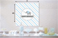 Cute Elephant Party Backdrop