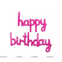 Pink Cursive Foil