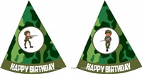 Camouflage Theme Paper Fans Kit