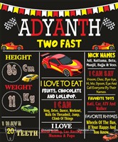 Two Fast Car ChalkBoard
