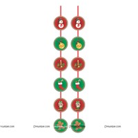 Christmas Party Decor Kit (Pack of 72 pcs)