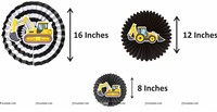 Construction theme Paper Fan Decoration