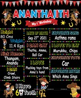 Cowboy Theme Chalk Board 