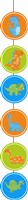 Dino theme Super saver birthday decoration kit (pack of 58 pcs)