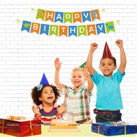 Cute Dino theme Happy Birthday Banner