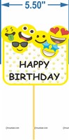 Emoji Theme Cake & Cup Cake Topper