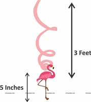 Pink Flamingo Theme Swirls & Cup Cake Toppers Set