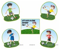 Football Theme Swirls Party Hit