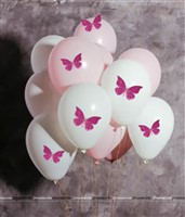 Light Pink Butterfly Party Decor Stickers- 1 Set