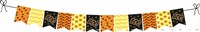 Halloween theme elements flag banners