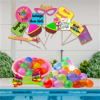 Decor with Kids props - Holi Party Supplies