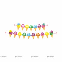 Ice Cream Banner & Dangler Kit (Pack of 24 pcs)