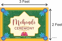 Mehendi Foil Kit with Backdrop and Paper Fans - Pink