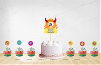 Monster Cake & cup cake topper