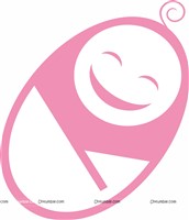 Baby wrapped-around poster