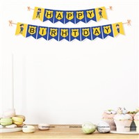 Police Theme Happy Birthday Banner