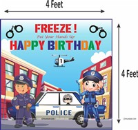 Police Theme City Backdrop