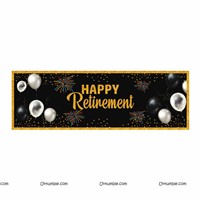 Happy Retirement banner - Black