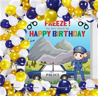 Police Theme Backdrop Arch Kit (Mountain View)