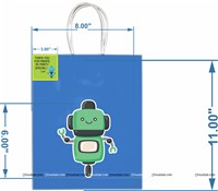 Robot Theme Stickered Gift Bags (Pack of 6)