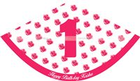 Pink Floral Hat (Set of 6)