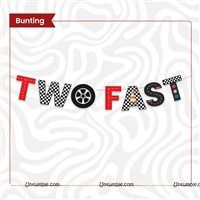 TWO FAST Bunting & Letter Box KIt (Pack of 64 pcs)