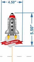 Space Cup cake toppers