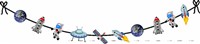 Space Birthday Letter Bunting Kit (Pack of 42 pcs)
