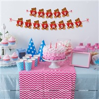 Teddy Theme Happy Birthday Banner