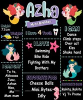 Mermaid Theme Chalk Board 