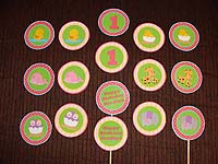 Baby Zoo birthday theme Cup cake toppers