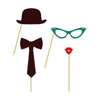 Gentleman and Lady photo booth prop