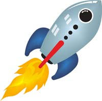 Space Rocket cutout