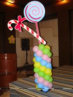 Lollipop cutout to bring out the theme of the party