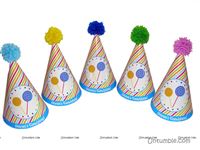 Pom pom party hats 
