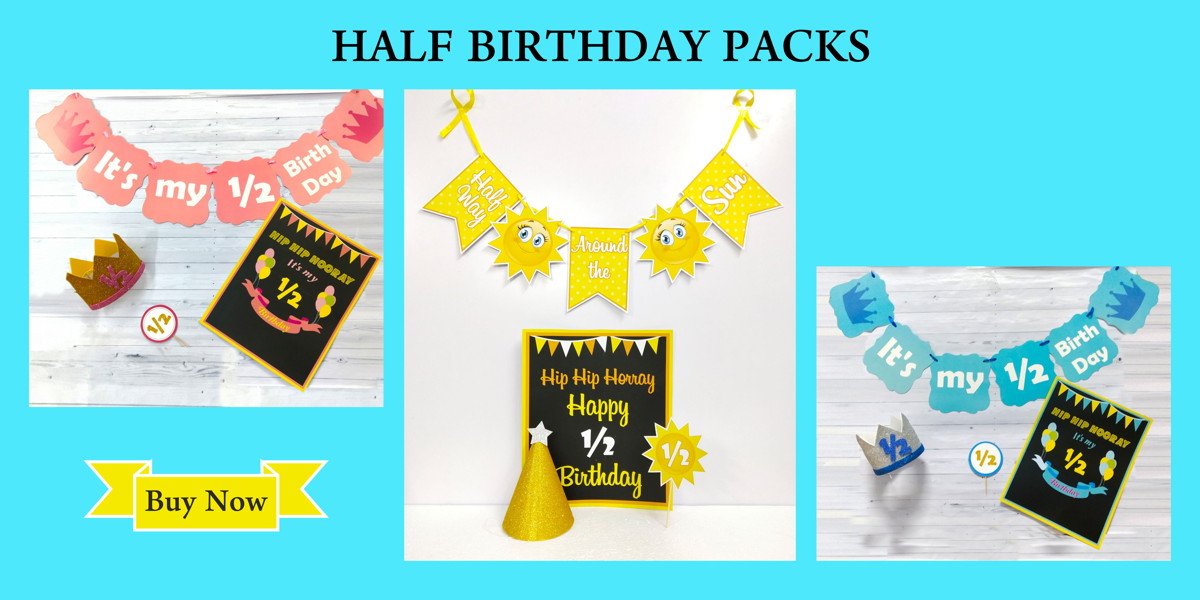 Half Birthday Banner