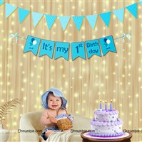 1st Birthday Banner Kit Blue 