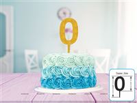 Zero Cake Topper ( Gold)