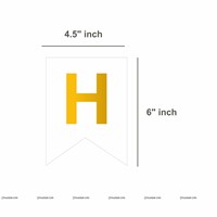 White and Gold Banner Kit (Pack of 21)