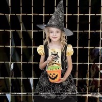 Black Square Foil Curtain (Pastel)