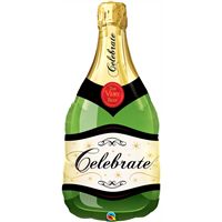 Champagne Bottle Shaped Foil Balloon