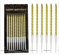 Gold Spiral Candles